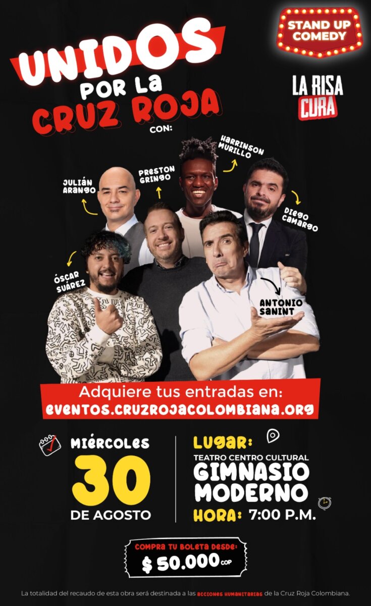 'La Risa Cura': el show con el que la Cruz Roja ayudará a quienes más lo necesitan 1 'La Risa Cura': el show con el que la Cruz Roja ayudará a quienes más lo necesitan La Cruz Roja ayudará a los más necesitados por medio de 'La Risa Cura', un Stand-Up Comedy que más allá del humor convencional busca inspirar y educar.