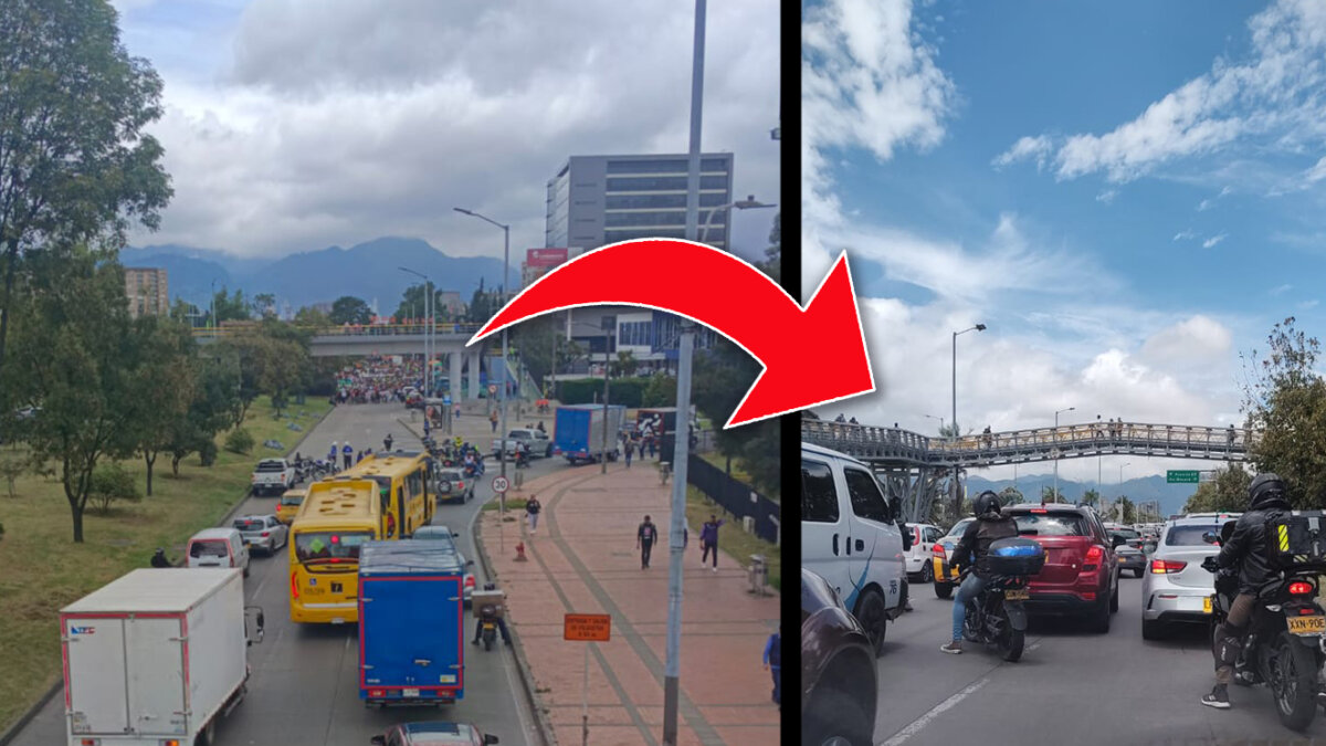 A esta se presentan bloqueos en la calle 26 En estos momentos, los profesores se encuentran manifestando en la calle 26, a la altura de la 68.