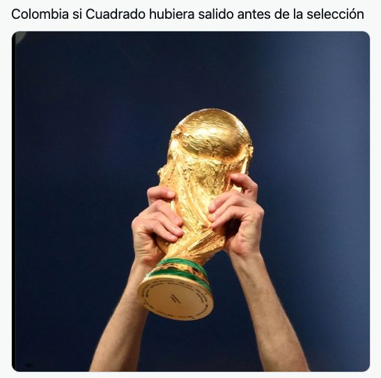 Le traemos los memes que dejó el partido de Colombia y Venezuela 1 Le traemos los memes que dejó el partido de Colombia y Venezuela La Selección Colombia del técnico Néstor Lorenzo continúa invicta: tuvo un buen inicio en las eliminatorias sudamericanas rumbo al Mundial de 2026. El primer reto fue Venezuela y pese a que sufrieron para marcarles, al final los colombianos terminaron ganando, resultado que ha sido normal en la historia de los encuentros de estos dos equipos.