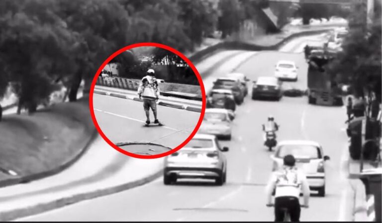 Imprudente en patineta provocó accidente en Suba