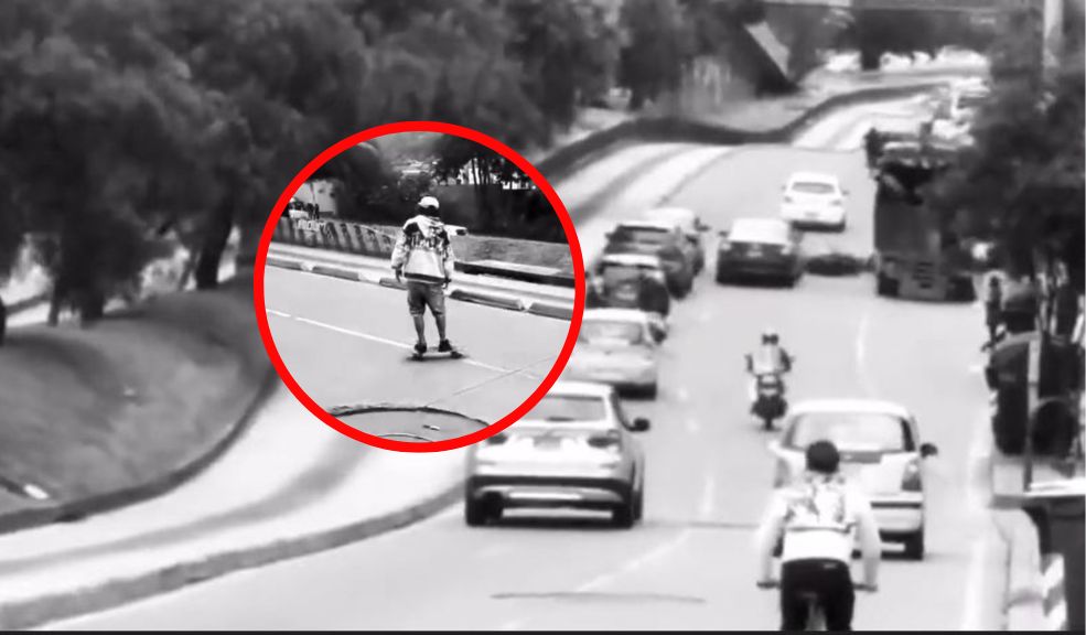 Imprudente en patineta provocó accidente en Suba