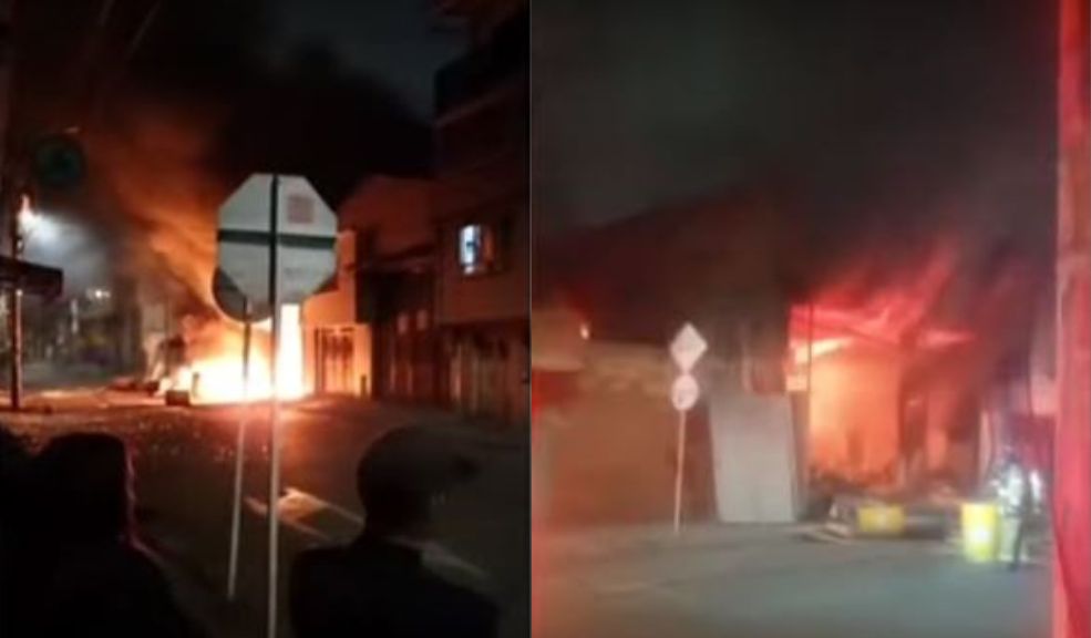 Pánico por voraz incendio en una fábrica de pinturas en Kennedy