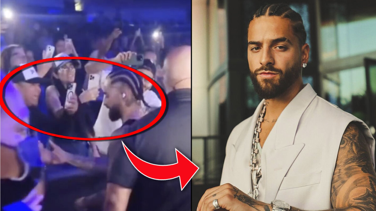 EN VIDEO: El manotazo de Maluma a un fan en pleno concierto Captan en video el momento en el que fanático le extiende la mano a Maluma y él responde con un fuerte manotazo.