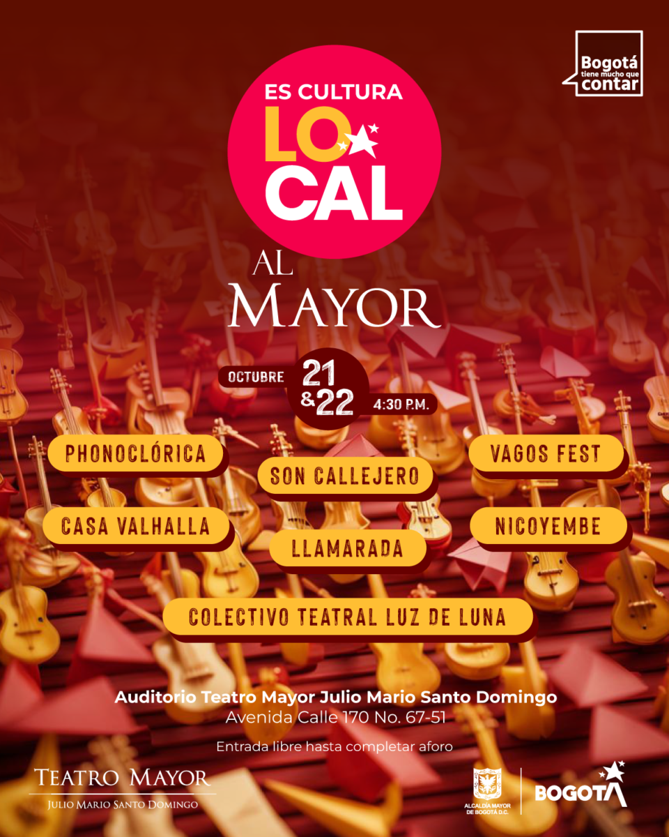 'Es Cultura Local' se toma el Julio Mario Santo Domingo 1 'Es Cultura Local' se toma el Julio Mario Santo Domingo Es Cultura Local, programa de la Secretaría de Cultura de Bogotá, logró la unión de seis agrupaciones que mostraran sus talentos en uno de los más grandes espacios de teatro de Bogotá. El Teatro Mayor Julio Mario Santo Domingo será el encargado de albergar este espectáculo. En Q’HUBO le contamos de qué se trata y cómo puede asistir.
