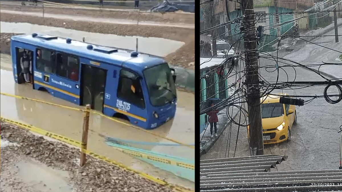 Fuertes lluvias generan inundaciones en varios sectores de Bogotá Las lluvias inundaron varias vías de la capital. Le contamos los sectores más afectados.