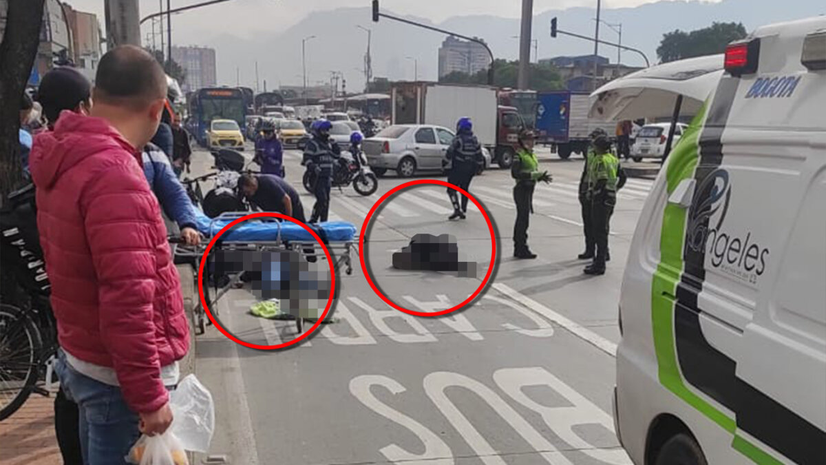 Motociclista falleció tras chocar con habitante de calle en Puente Aranda Un motociclista falleció en la localidad de Puente Aranda luego de haber sufrido un accidente de tránsito al chocar con un habitante de calle mientras transitaba a la altura de la Avenida NQS con Calle 2 sentido norte-sur.