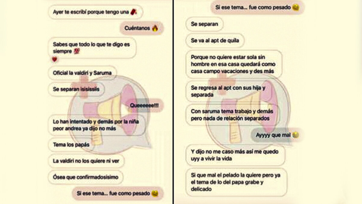 ¡Escándalo! Filtran chat que revela que Andrea Valdiri no soporta a los padres de Felipe Saruma Un explosivo chat filtrado ha dejado al descubierto tensiones ocultas en la relación de Andrea Valdiri y Felipe Saruma. Los mensajes muestran que la influenciadora no puede soportar a los padres de Felipe Saruma, generando preguntas sobre el futuro de su matrimonio.