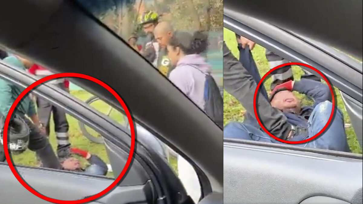 Comunidad golpeó a supuesto motoladrón en Ciudad Salitre En redes sociales se compartió un video que deja ver el momento en el que la comunidad atrapa y golpea a un presunto motoladrón en Ciudad Salitre.