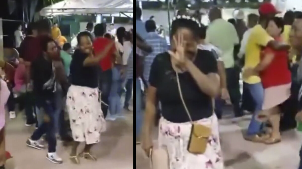 EN VIDEO: Mujer murió de un infarto mientras bailaba La alegría de una mujer que se encontraba bailando en la plaza de Santa Bárbara de Pinto (Magdalena), se vio opacada cuando repentinamente sufrió un ataque cardiaco.