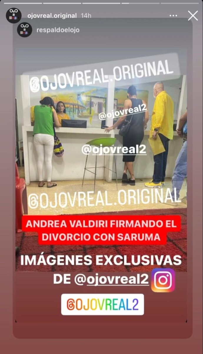 Foto confirmaría que Andrea Valdiri y Felipe Saruma habrían firmado el divorcio 2 Foto confirmaría que Andrea Valdiri y Felipe Saruma habrían firmado el divorcio Estas fotos confirmarían que Andrea Valdiri y Felipe Saruma habrían firmado el divorcio en una notaría del Atlántico.