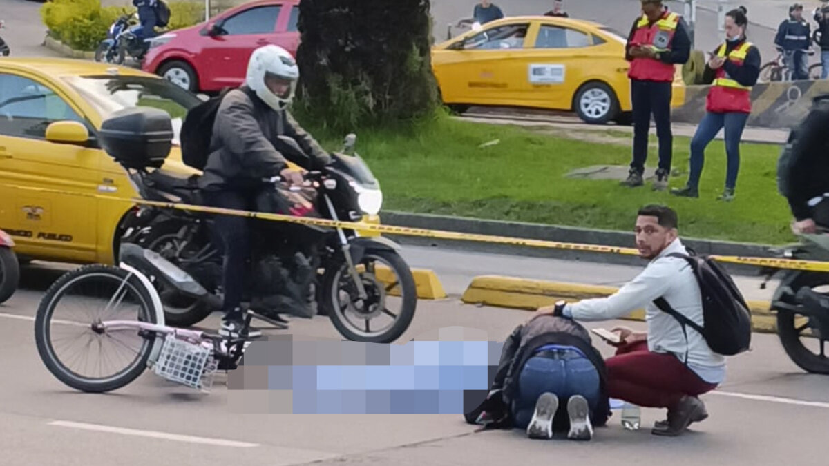 ÚLTIMA HORA: Grave accidente cobró la vida de una ciclista en Suba En el accidente se vio involucrada una ciclista y un bus.
