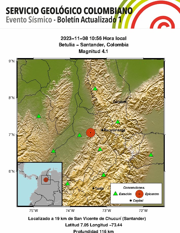 ¡Atención! Fuerte temblor de 4.1 grados se sintió en el centro del país En horas de la mañana se reportó un temblor de 4.1 que sacudió a Bucaramanga y al centro del país.