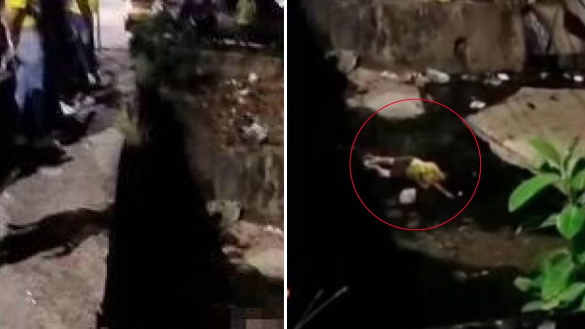 ¡Casi se mata! Borracho cayó a un abismo mientras celebraba el triunfo de la Selección Colombia Hombre cayó a un caño en medio de la celebración del triunfo de La Selección Colombia.