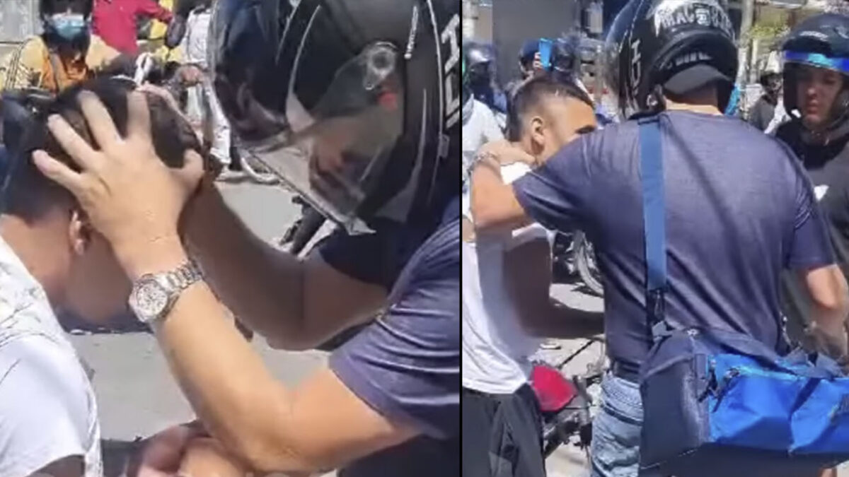 Víctima de robo alcanzó a ladrón y oró por él 2 Víctima de robo alcanzó a ladrón y oró por él Aunque todos los habitantes en ese momento pensaban que iba a golpearlo como represalia por sus actos, la víctima sorprendió al hacer todo lo contrario. Se acercó con cautela, tomó su cabeza y empezó a orar por él.