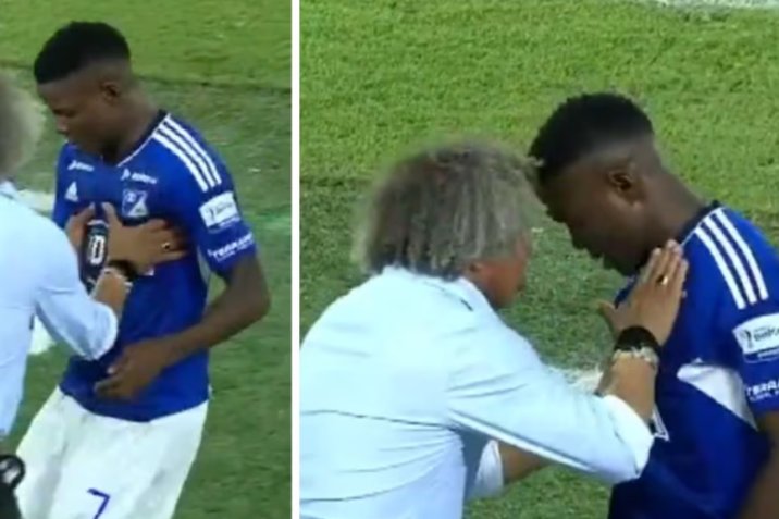 Gamero responde a polémica por hacer llorar a jugador de Millonarios en pleno partido El técnico Alberto Gamero le llamó la atención al jugador Yuber Quiñones de tal forma que lo hizo llorar en pleno partido. Ante el furor desatado en redes, tuvo que explicar qué fue lo que pasó.