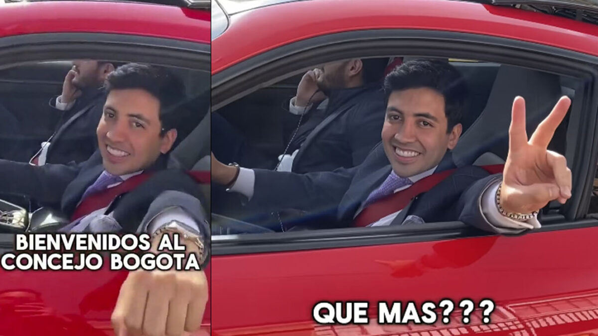 Le llueven críticas a tiktoker que llegó en Porsche a su posesión en el Concejo de Bogotá 5 Le llueven críticas a tiktoker que llegó en Porsche a su posesión en el Concejo de Bogotá El tiktoker y abogado Ángelo Schiavenato Rivadeneira causó polémica en redes sociales luego de llegar a su posesión, en el Concejo de Bogotá, en un lujoso Porsche rojo.