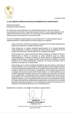 Panam Sports abre convocatoria para la nueva sede de los Juegos Panamericanos 1 Panam Sports abre convocatoria para la nueva sede de los Juegos Panamericanos Luego de conocerse la decisión de quitarle la sede a Barranquilla, Panam Sports invitó a sus 41 países miembros a enviar las postulaciones de las ciudades que buscan albergar los Juegos Panamericanos de 2027.