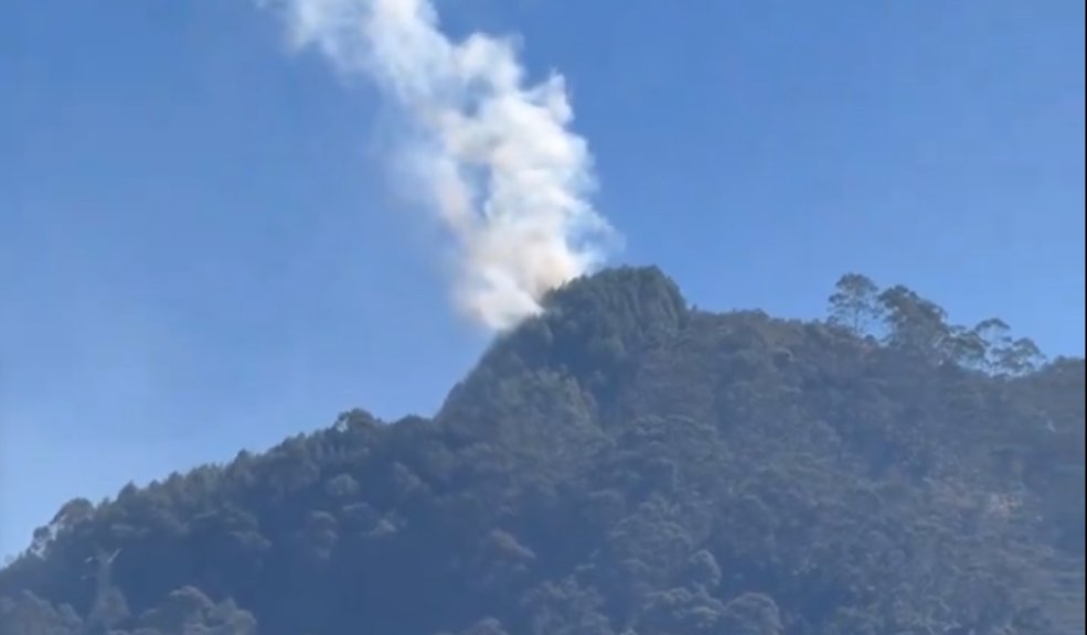 A esta hora se presenta incendio forestal en los cerros orientales 1 A esta hora se presenta incendio forestal en los cerros orientales A esta hora se presenta una fuerte conflagración en los cerros orientales, en la localidad de Chapinero.