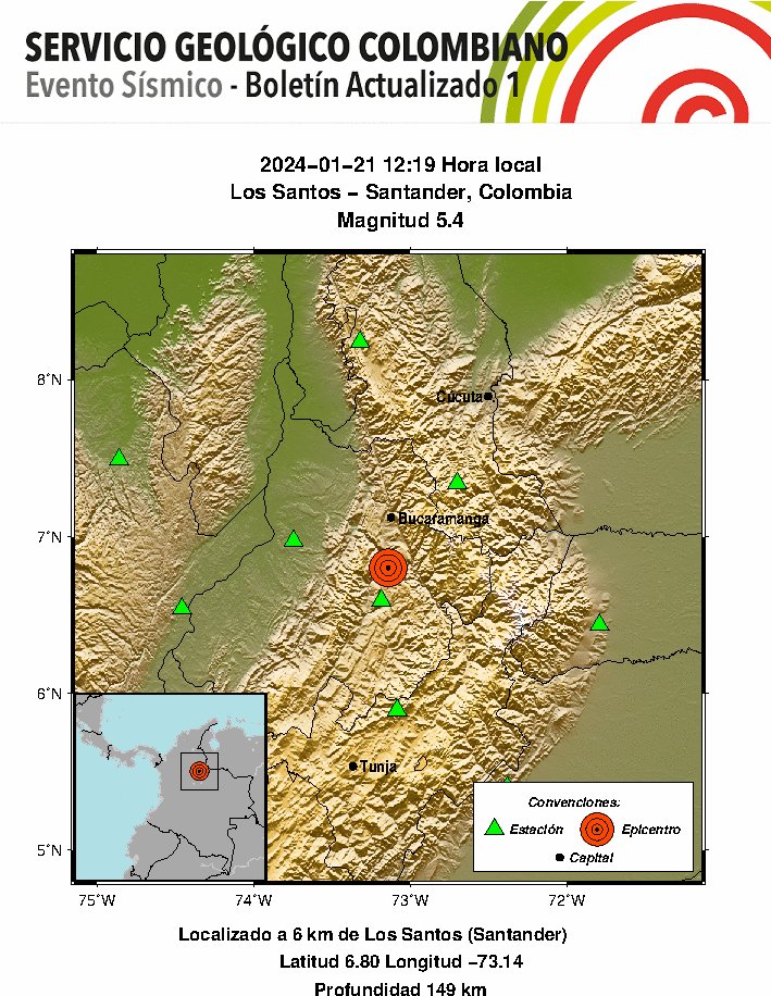 ¡Atención! Se registró fuerte sismo de 5.4 grados 1 ¡Atención! Se registró fuerte sismo de 5.4 grados En la tarde de este domingo un fuerte sismo sacudió al país. Le contamos dónde fue el epicentro.