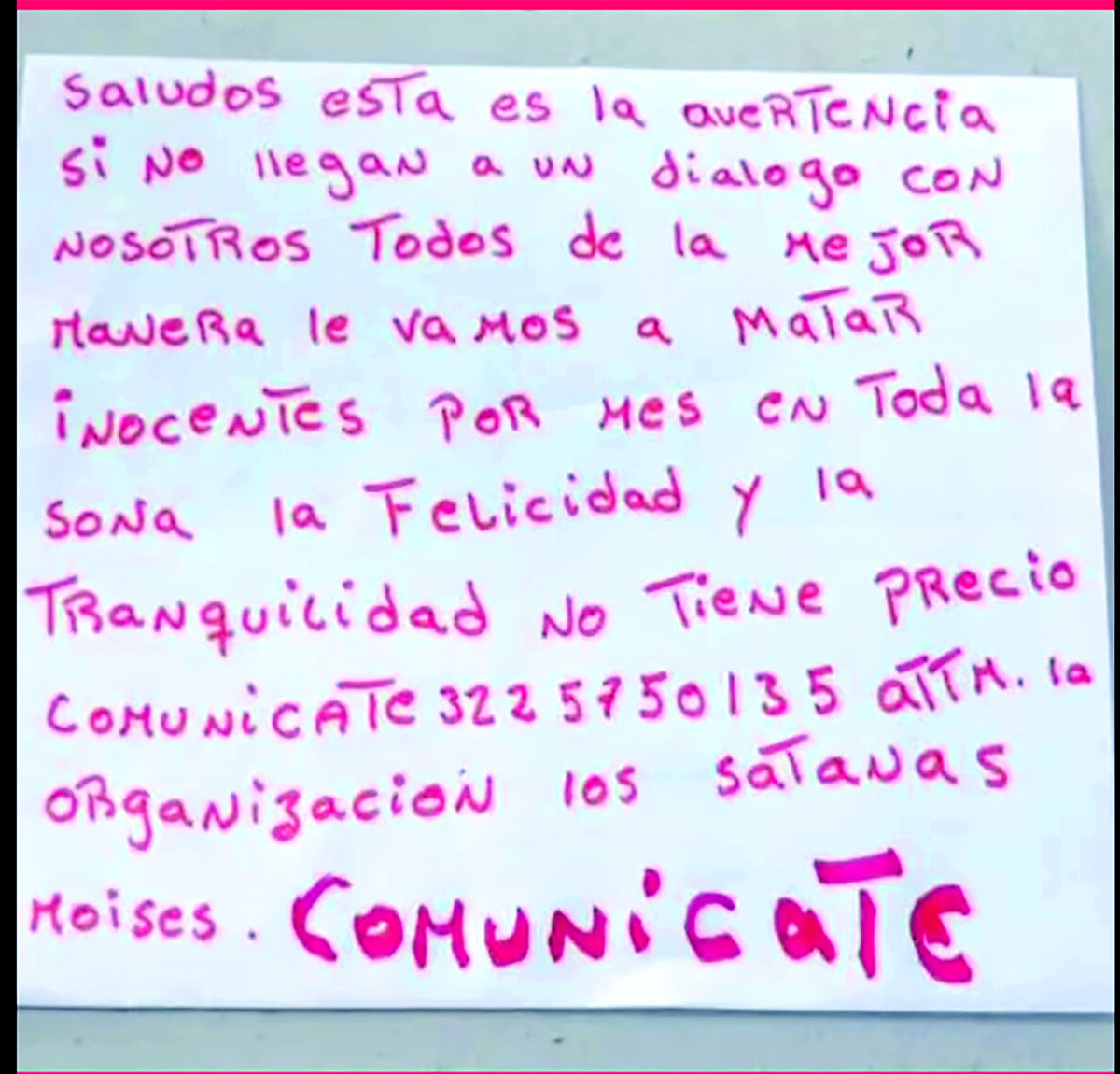 Denuncian extorsiones a comerciantes en Bosa A través de redes sociales se divulgó un supuesto panfleto que estarían recibiendo los comerciantes de la localidad de Bosa, en el que inescrupulosos intentan sembrar miedo con el fin de exigirles sumas de dinero para poder abrir sus negocios.