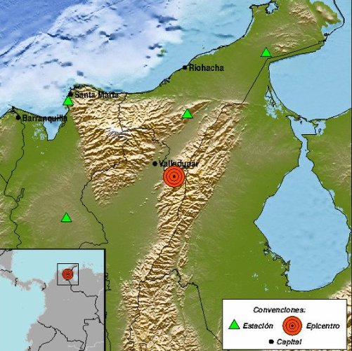Tembló en Colombia 1 Tembló en Colombia Sobre el mediodía, mientras las personas almorzaban, se presentó un sismo de magnitud 3.5 en el municipio de La Paz, en el Cesar.