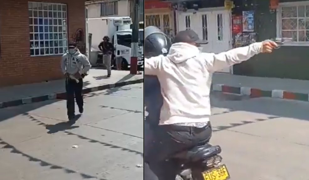 EN VIDEO: Pillos atracaron camión de pollos en Bosa La ola de inseguridad no da tregua en Bogotá. Esta vez, se registró un nuevo robo a mano armada en el barrio San Pablo, I sector, de la localidad de Bosa, donde tres delincuentes asaltaron a los repartidores de un camión de pollos.