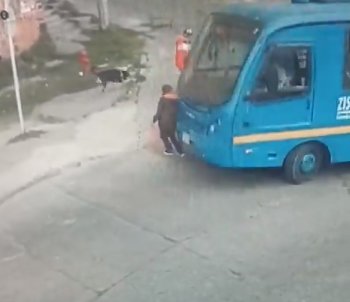Bus del Sitp arrolló a adulta mayor El fuerte accidente quedó registrado en un video.