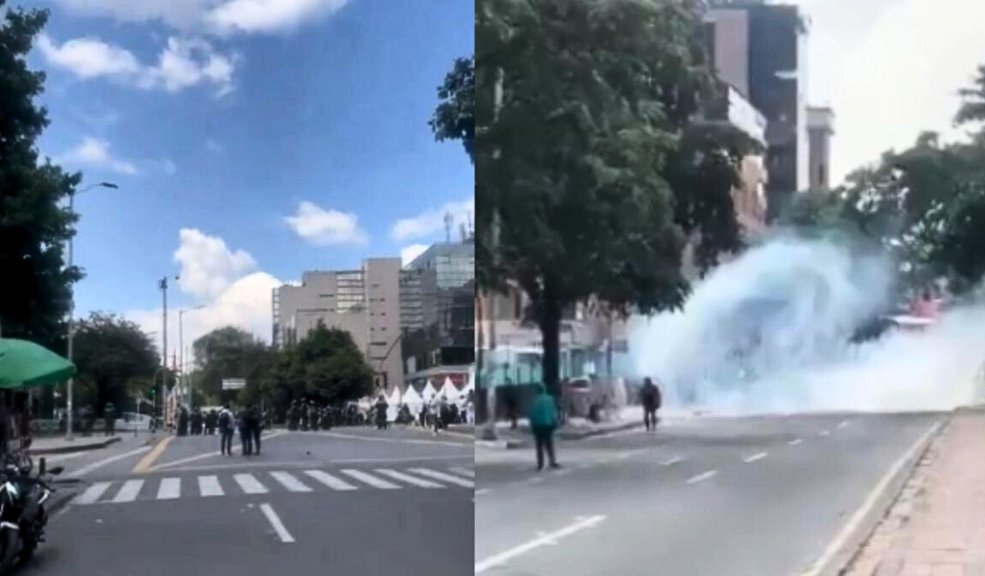 A esta hora se presentan disturbios en la Universidad Pedagógica La movilidad se ha visto afectada debido a los enfrentamientos.