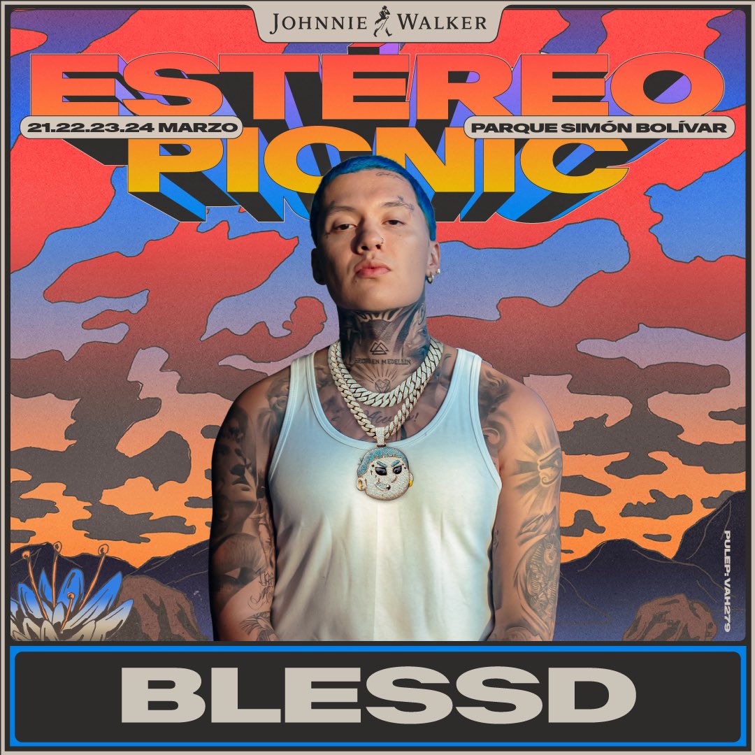 Blessd llevará su universo al Festival Estéreo Picnic 2024 El próximo sábado 23 de marzo, los fanáticos del perreo tendrán una cita en el Festival Estéreo Picnic, donde el artista Blessd se presentará en el escenario Adidas a las 7:30 p.m., marcando su debut como el artista sorpresa de esta nueva edición del festival.