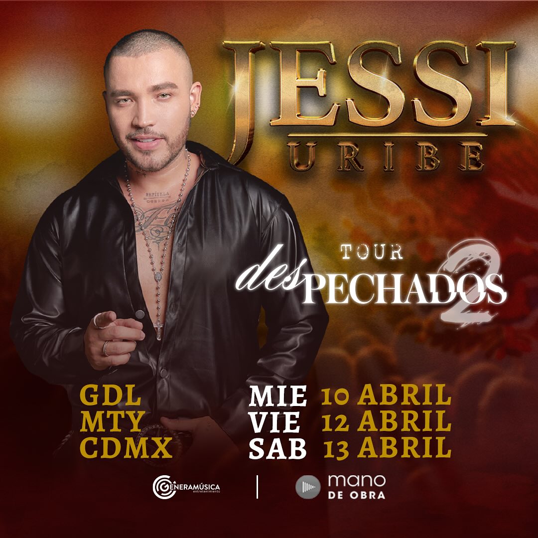 'Despechados Tour', la gira mundial que anunció Jessi Uribe 1 'Despechados Tour', la gira mundial que anunció Jessi Uribe El artista anunció su gira mundial 2024 que lo llevará por Estados Unidos, Europa, México y América Latina.
