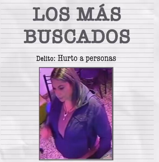 Esta es la mujer más buscada en Bogotá por robar con escopolamina Revelan las fotos de la mujer más buscada por múltiples robos a hombres con escopolamina.