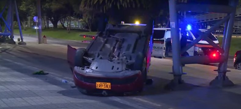 Imprudencia de jóvenes al volante: por poco matan a ciclista en la Autopista Norte Este miércoles se presentó un aparatoso accidente sobre la Autopista Norte: un grupo de jóvenes perdieron el control del vehículo y por poco arrollan a un ciclista.