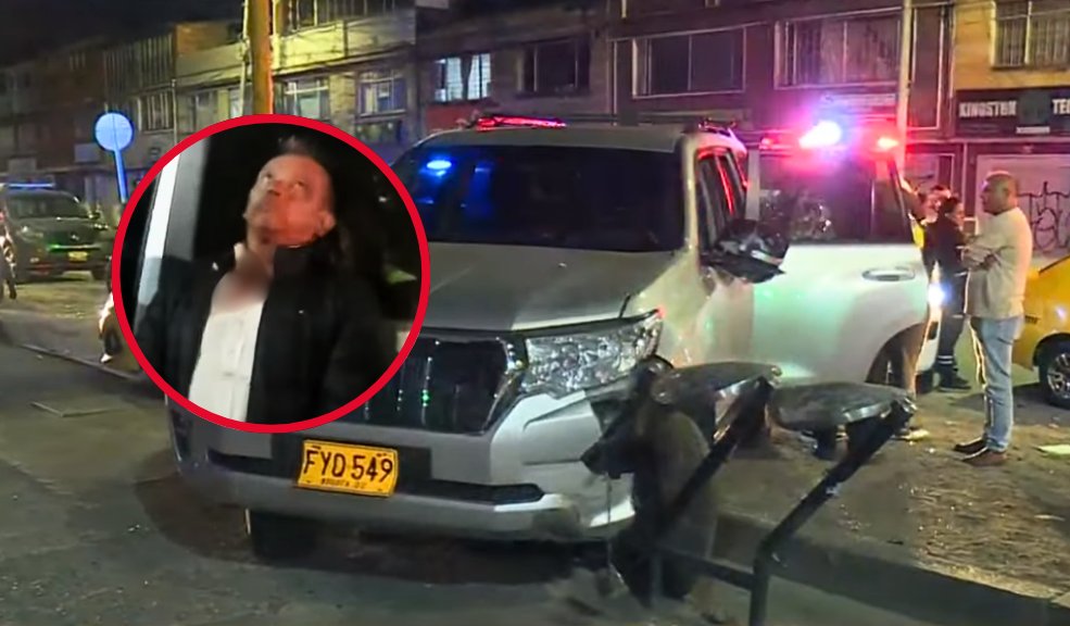 Indignante: conductor borracho embistió a un ciclista y chocó varios carros en Engativá La imprudencia de un conductor en aparente estado de embriaguez causó que dos personas resultaran lesionadas en medio del aparatoso accidente de tránsito.