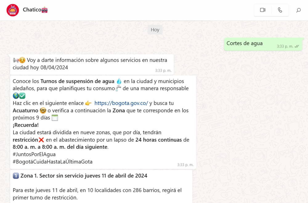 Así puede consultar cuándo le toca el racionamiento de agua 2 Así puede consultar cuándo le toca el racionamiento de agua Le contamos qué canales debe consultar para saber cuándo le quitan el servicio de agua.