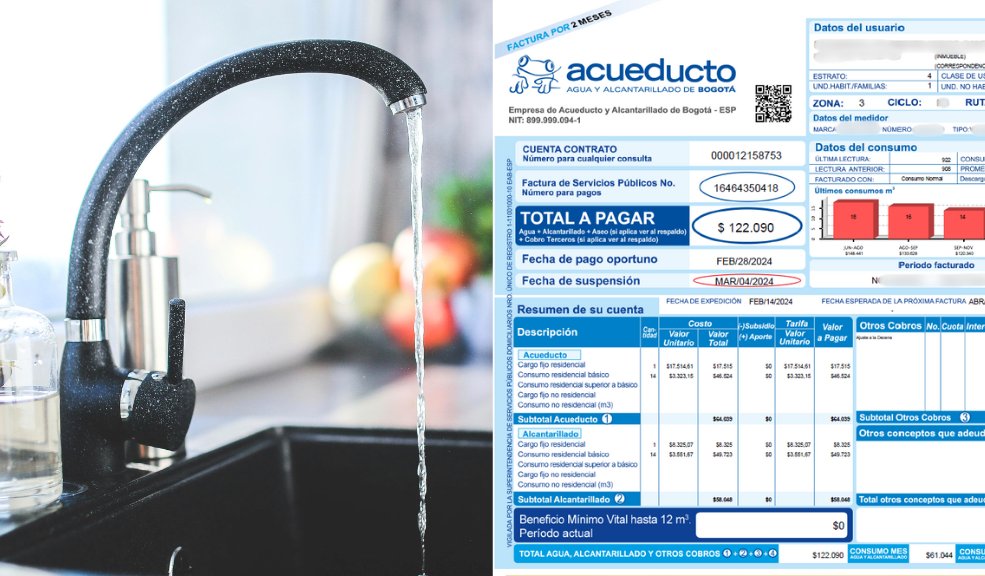 ¡Aliste el bolsillo! Esta es la tarifa que tendrá que pagar si malgasta agua El Acueducto expidió la resolución en la que establece la tarifa a pagar en la factura del agua para aquellos que doblen y superen el consumo mínimo establecido.