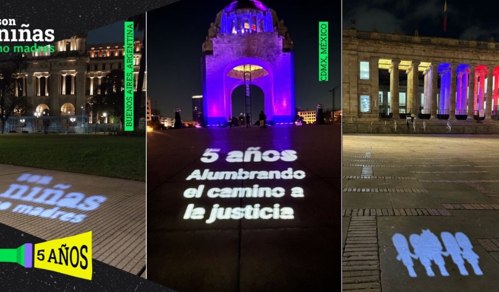 'Son Niñas, No Madres': la conmemoración por las niñas víctimas de violencia sexual Como parte de la conmemoración por las niñas víctimas de violencia sexual que fueron obligadas a continuar su embarazo, lugares emblemáticos de Colombia, Chile, Argentina, Guatemala, México y Nicaragua se alumbrarán en apoyo a sus luchas.