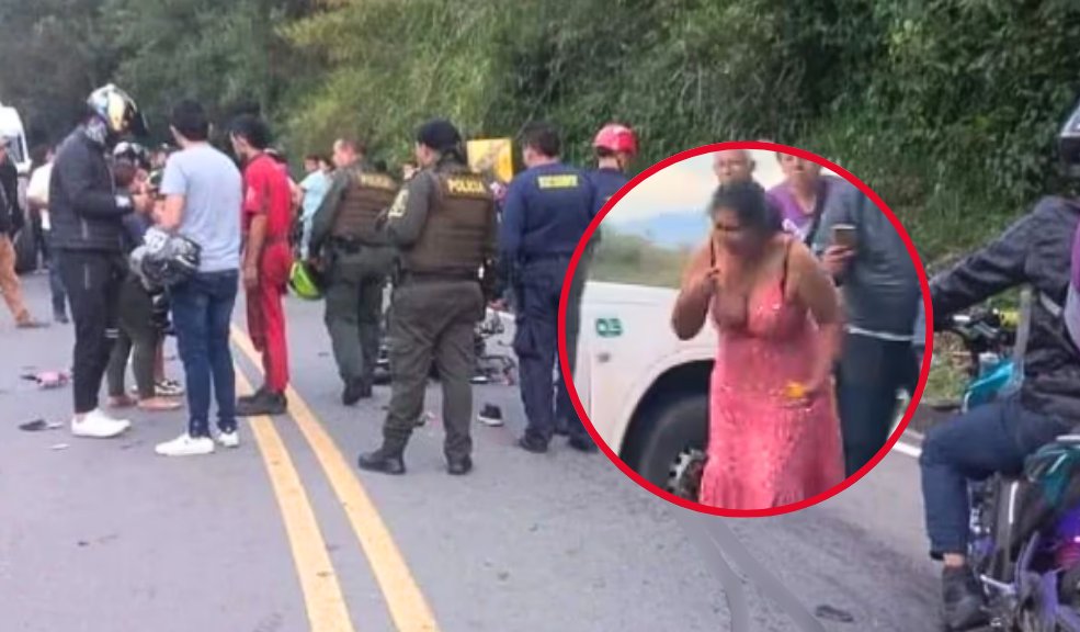 ¡De no creer! Graban a mujer probando la sangre de dos motociclistas muertos En un video quedó registrado el momento en el que la mujer se acerca a los dos cuerpos y prueba la sangre de los dos motociclistas.