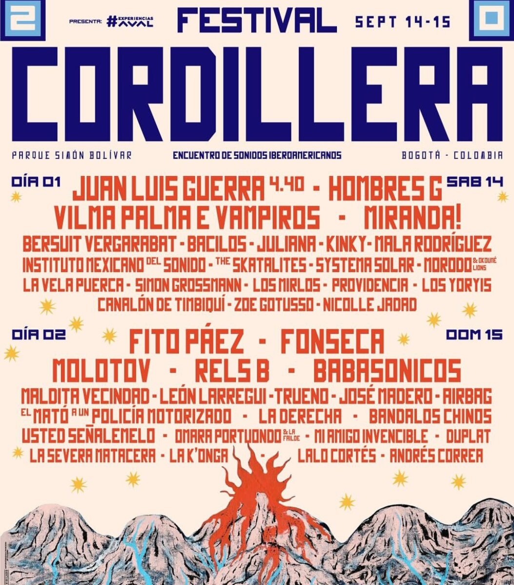 Así quedó la programación del 'Festival Cordillera' Ya salió el line up y los días en los que se presentará cada artista en el 'Festival Cordillera'. Aquí le contamos todo lo que debe saber.
