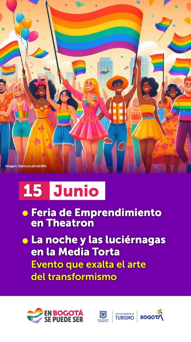 Esta es la programación para celebrar el Pride 2024 en Bogotá 3 Esta es la programación para celebrar el Pride 2024 en Bogotá Bogotá se prepara para el Bogotá Pride Fest 2024: ¡Celebrando la diversidad con orgullo y respeto! Esta es la programación: