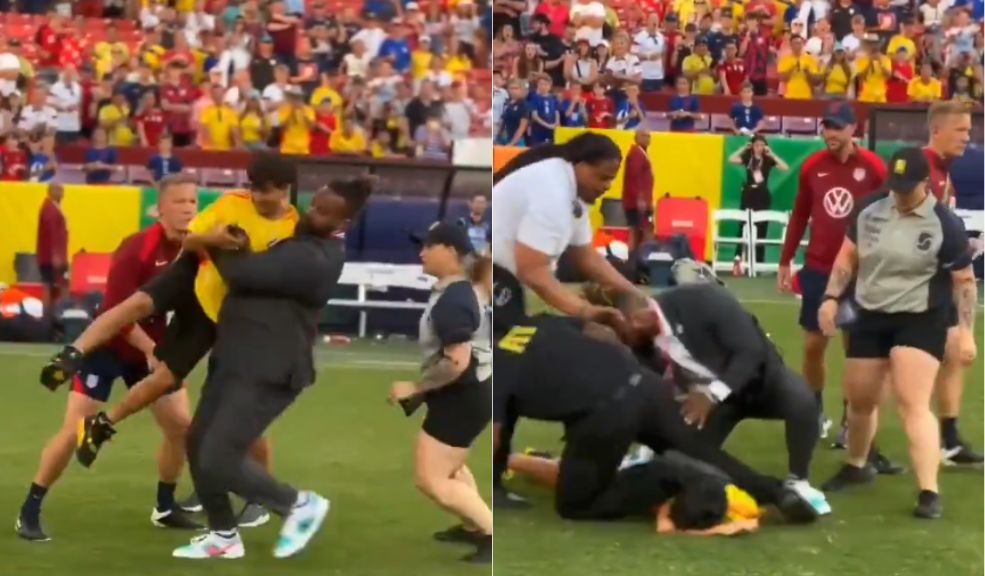 Indignante: niño que ingresó a la cancha en Colombia Vs. Estados Unidos fue golpeado 4 Indignante: niño que ingresó a la cancha en Colombia Vs. Estados Unidos fue golpeado El menor, hincha de la 'tricolor', tenía la intención de tomarse unas fotos con los jugadores, pero fue tacleado por las autoridades estadounidenses. El hecho quedó registrado en video.