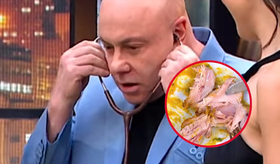 ¿Les quedó grande el pollo? Nina Caicedo y Andrés Toro regañados por su preparación en ‘MasterChef Celebrity’ Los jurados les llamaron la atención a Nina Caicedo y Andrés Toro por la preparación de un plato con piezas de pollo.
