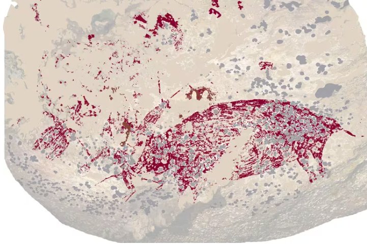 Descubren la obra de arte más antigua del mundo en cueva de Indonesia 1 Descubren la obra de arte más antigua del mundo en cueva de Indonesia Un grupo de científicos reveló el descubrimiento de una nueva pintura rupestre en una cueva en la isla de Sulawesi (Indonesia), que podría ser la obra de arte más antigua del mundo conocida hasta la fecha.