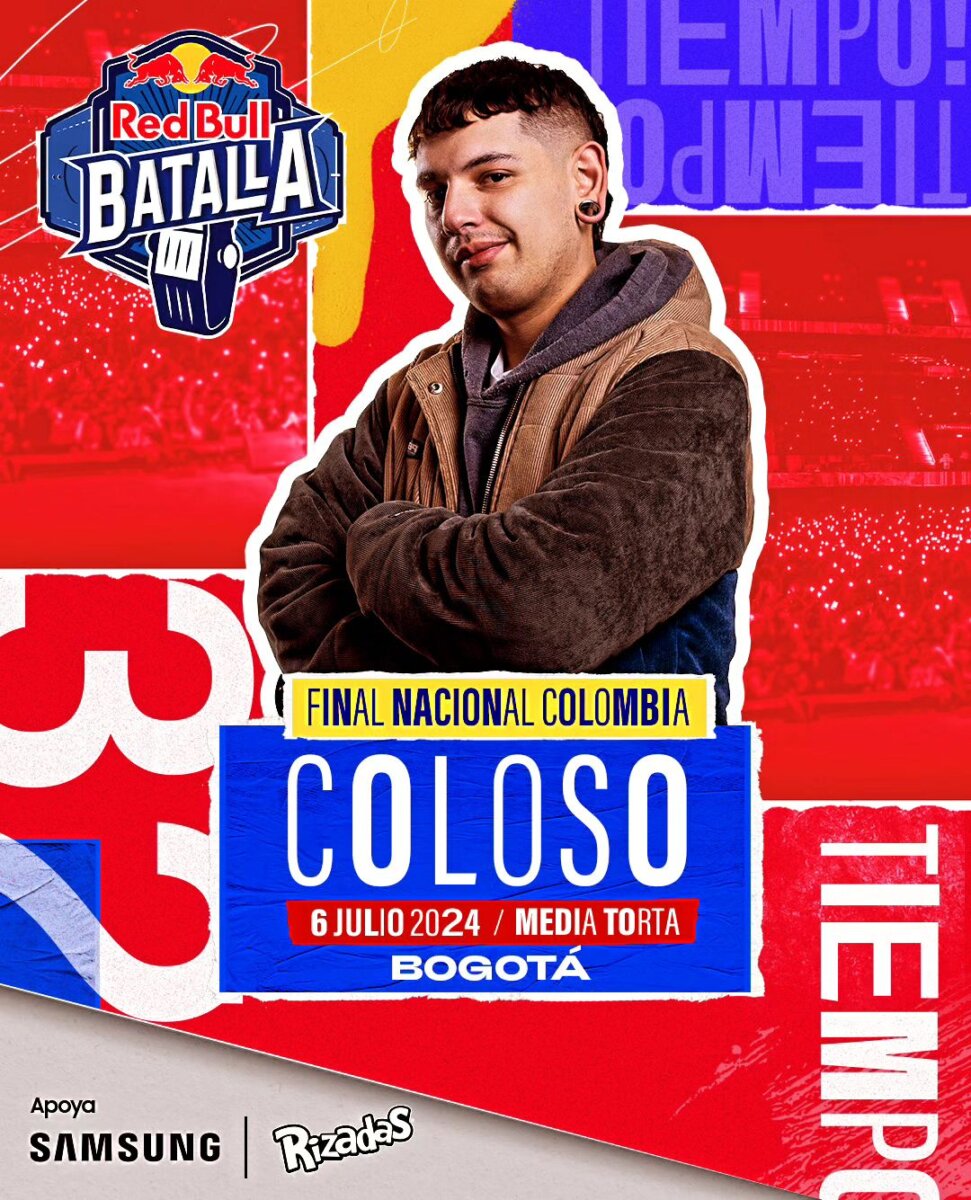 "No le tengo miedo a ninguno de los que están en la Red Bull Batalla, pero sí respeto": Coloso 1 "No le tengo miedo a ninguno de los que están en la Red Bull Batalla, pero sí respeto": Coloso Hablamos con Nelson Romero, más conocido como Coloso, quien es uno de los representantes de Bogotá para la final nacional de la Red Bull Batalla de Fresstyle, que se disputará este sábado en la Meida Torta.