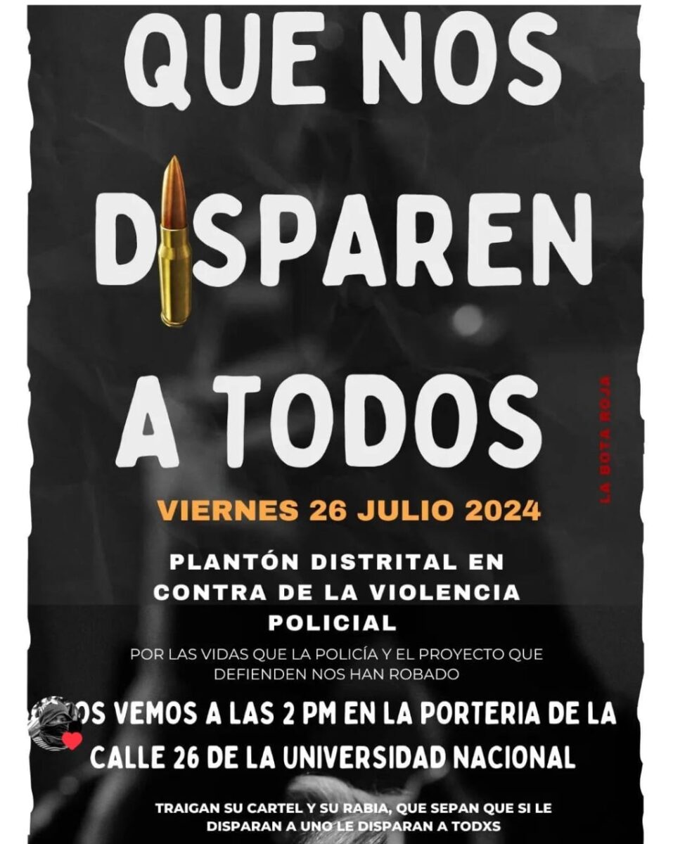 A esta hora se registran manifestaciones en la entrada de la Universidad Nacional por la calle 26 1 manifestaciones