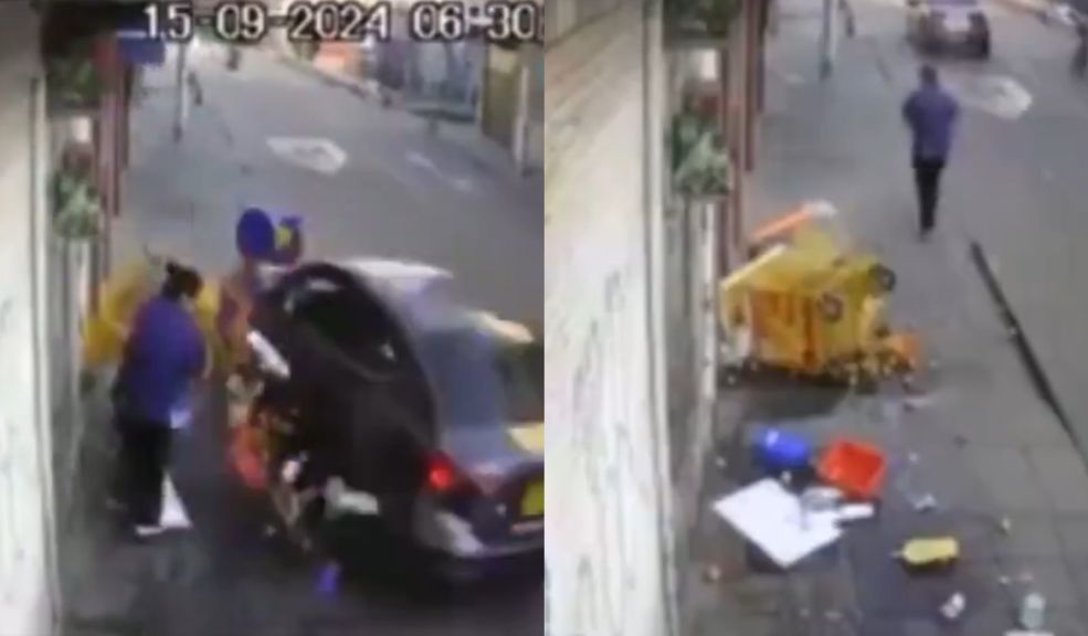 EN VIDEO: Conductor borracho destruyó el puesto de una vendedora informal en Kennedy 1 EN VIDEO: Conductor borracho destruyó el puesto de una vendedora informal en Kennedy Tras destrozar el carrito de la señora Carmen, el sujeto se dio a la fuga.