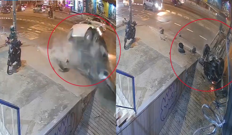 EN VIDEO: Impactante momento en el que carro se vuelca tras chocar con un bolardo en Chapinero Cámaras de seguridad captaron el momento exacto de un impresionante accidente de tránsito en la localidad de Chapinero.