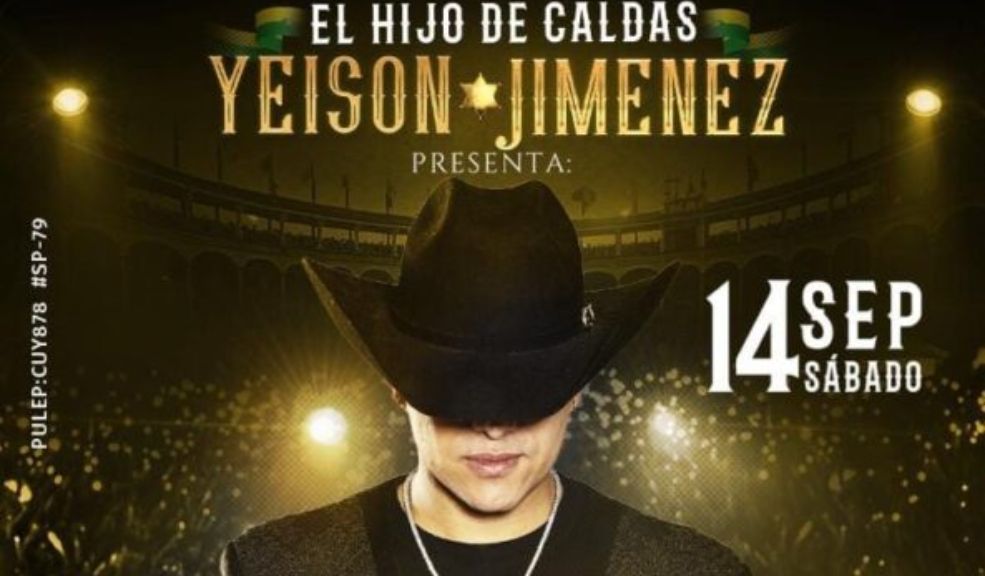 Yeison Jiménez cierra con broche de oro su gira nacional Yeison Jiménez cerró con broche de oro su exitosa gira "17/32 Invicto Tour" el 16 de septiembre con un concierto histórico en Manizales. Jiménez se convirtió en el primer artista del género en llenar cinco arenas del país durante una sola gira.