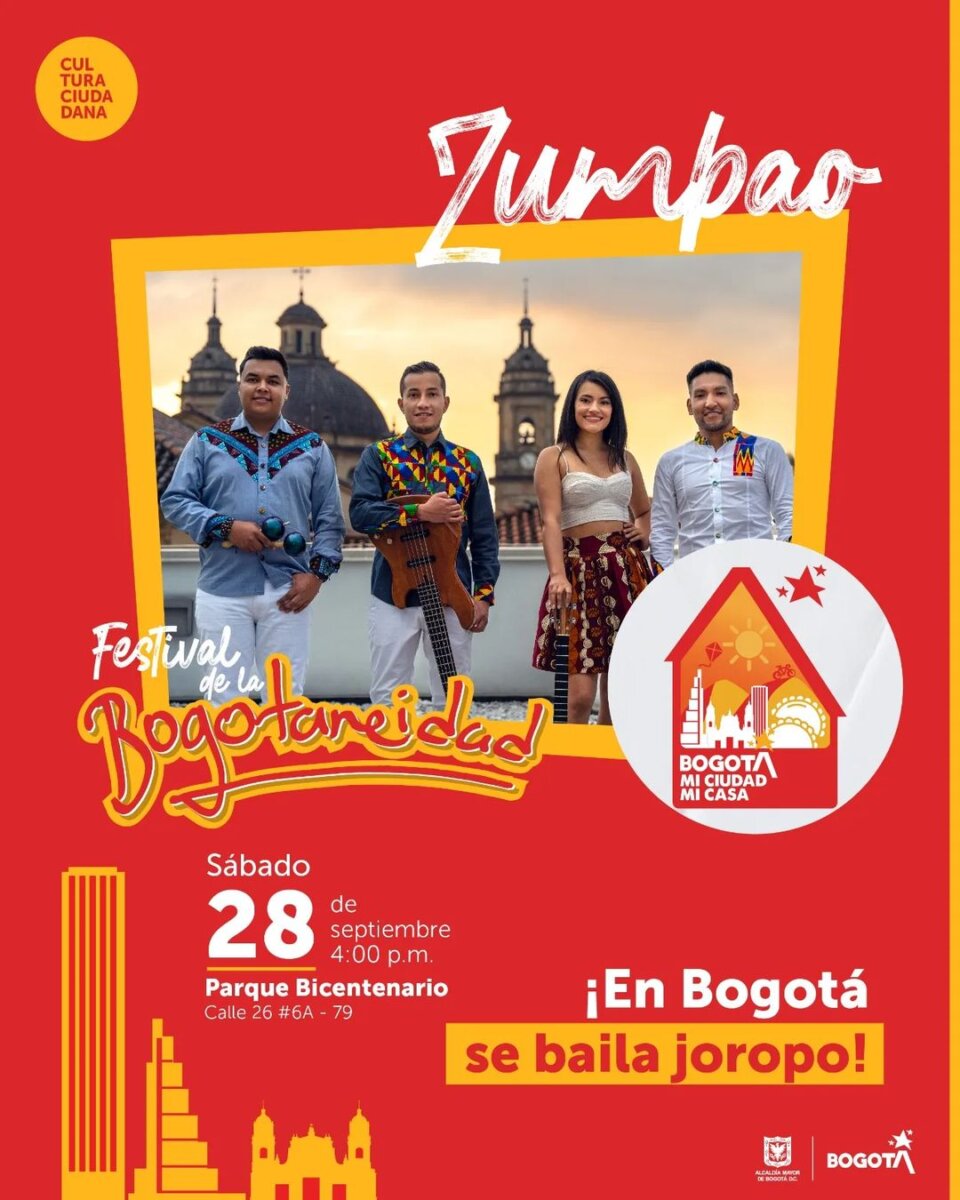 Llega el Festival de la Bogotaneidad: artistas en vivo, gastronomía y más 1 Llega el Festival de la Bogotaneidad: artistas en vivo, gastronomía y más Este 28 y 29 de septiembre, el Parque Bicentenario será el epicentro del Festival de la Bogotaneidad, una celebración del orgullo por la diversidad, historia y tradiciones de la capital colombiana.