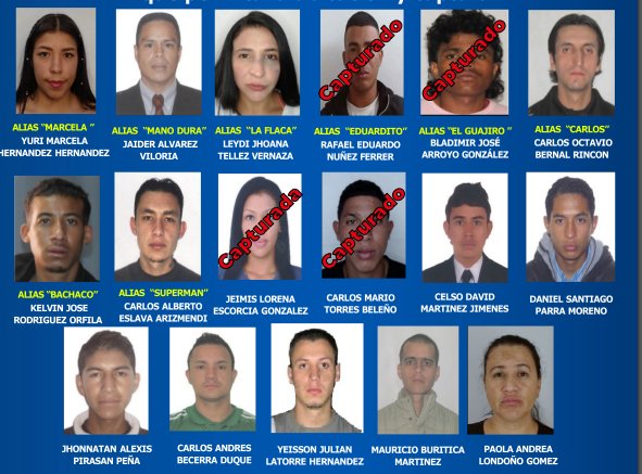 Estos son los delincuentes más buscados por homicidio en Bogotá 1 Cayeron 37 pillos responsables de 40 asesinatos en Bogotá