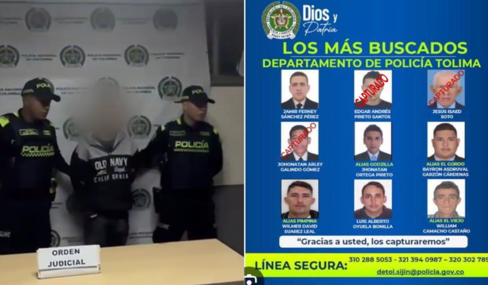 Capturan en Usme a uno de los delincuentes más buscados por homicidio en Tolima La Policía de Bogotá logró la captura de un hombre señalado como uno de los más buscados por homicidio en el departamento del Tolima.